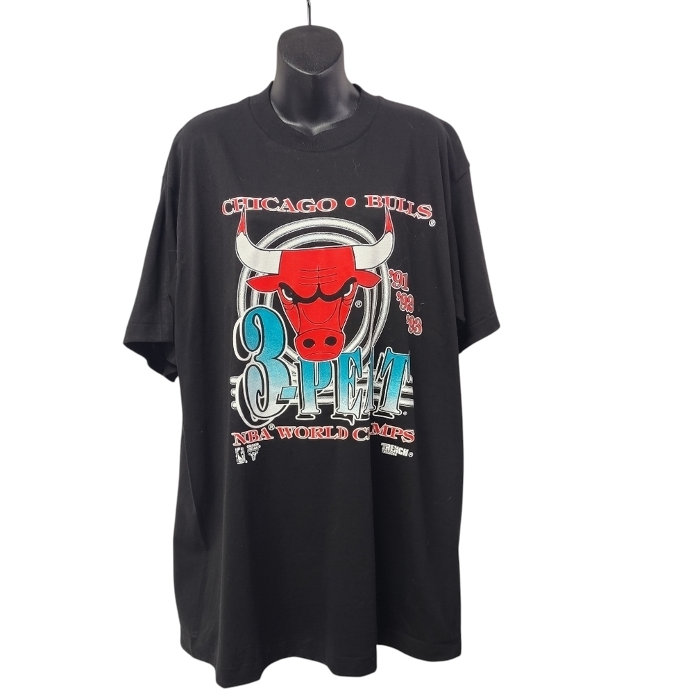 Vtg Chicago Bulls 1993 NBA Champions 3 Peat T-Shirt Mens SZ XL Tags Official NWT